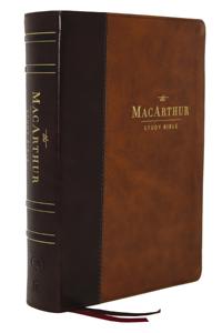 LSB, MacArthur Study Bible, Brown Leathersoft, Comfort Print, Thumb Indexed