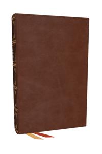 Bokomslag för "NKJV, End-of-Verse Reference Bible, Personal Size Large Print, Leathersoft, Brown, Red Letter, Comfort Print"