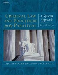 Criminal Law and Procedure for the Paralegal
