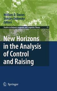 Bokomslag för "New Horizons in the Analysis of Control and Raising"