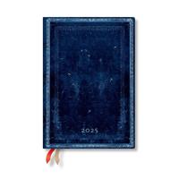 Inkblot (Old Leather Collection) Midi 12-month Horizontal Hardback Dayplanner 2025 (Elastic Band Closure)