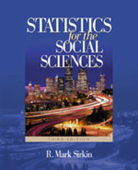 Statistics for the Social Sciences, Sirkin, R. Mark