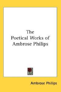 Kirjan kansi "Poetical Works of Ambrose Philips"