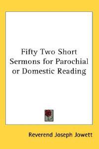 Kirjan kansi "Fifty Two Short Sermons for Parochial or Domestic Reading"