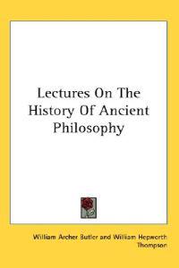 Bokomslag för "Lectures on the History of Ancient Philosophy"
