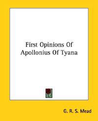 First Opinions of Apollonius of Tyana