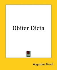 Bokomslag för "Obiter Dicta"