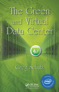 Kirjan kansi "The Green and Virtual Data Center"