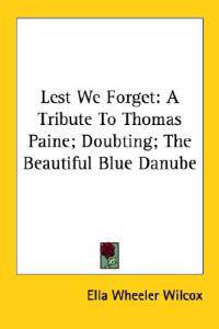 Lest We Forget