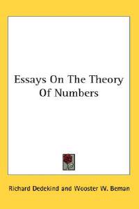 Bokomslag for "Essays on the Theory of Numbers"