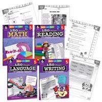 180 Days(TM): Reading, Math, Writing, & Language for Grade 5: 4-Book Set