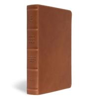 CSB Men's Daily Bible, Brown Genuine Leather, Indexed