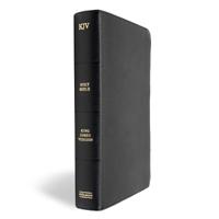 KJV Personal Size Giant Print Bible, Black Genuine Leather