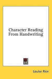 Character Reading from Handwriting