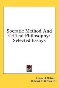 Socratic Method and Critical Philosophy