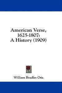 American Verse, 1625-1807