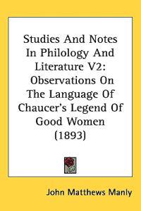 Studies and Notes in Philology and Literature