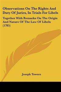 Kirjan kansi "Observations On The Rights And Duty Of Juries, In Trials For Libels"