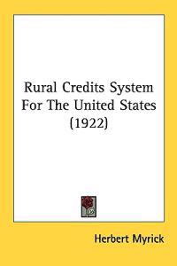 Bokomslag för "Rural credits system for the United States"