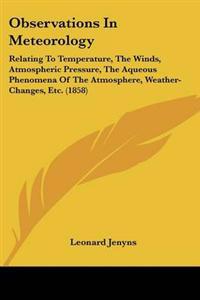Bokomslag för "Observations In Meteorology"