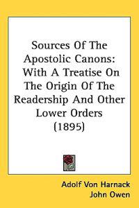 Sources of the Apostolic Canons