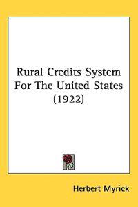 Rural Credits System for the United States