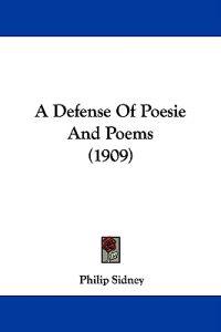 Bokomslag for "A Defense of Poesie and Poems"