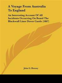 Voyage From Australia To England