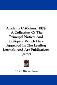 Academy Criticisms, 1877