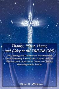 Kirjan kansi "Thanks, Praise, Honor, and Glory to the TRIUNE GOD for Leading and Guidance in Documenting Lead Poisoning in the Public Schools and the Obstructions of Justice in Order to Conceal the Indisputable Truths"