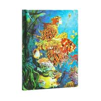 Sea Fantasies Midi Lined Hardcover Journal (Elastic Band Closure)