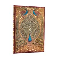 Hafiz’s Peacocks (Sangorski & Sutcliffe) Midi Lined Hardcover Journal (Elastic Band Closure)