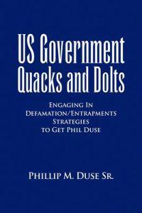 Kirjan kansi "US Government Quacks and Dolts"