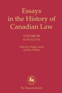 Essays in the History of Canadian Law