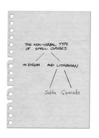 Non-verbal Type of Small Clauses in English and Lithuanian