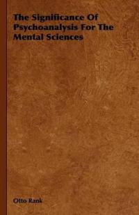 Kirjan kansi "The Significance of Psychoanalysis for the Mental Sciences"