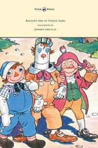 Kirjan kansi "Raggedy Ann in Cookie Land - Illustrated by Johnny Gruelle"