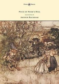 Kirjan kansi "Puck of Pook's Hill - Illustrated by Arthur Rackham"