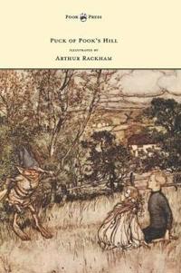 Kirjan kansi "Puck of Pook's Hill - Illustrated by Arthur Rackham"