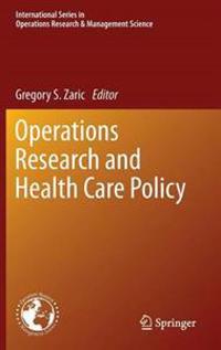Bokomslag för "Operations Research and Health Care Policy"