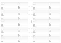 Filofax A5 Name, address, email, telephone, fax, mobile refill