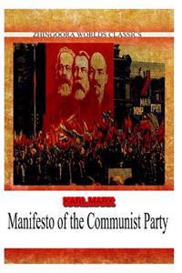 Kirjan kansi "Manifesto of the Communist Party"