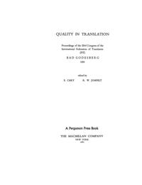 Quality in Translation