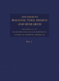 Advances in Machine Tool Design and Research 1967