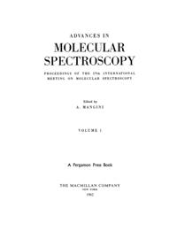 Advances in Molecular Spectroscopy