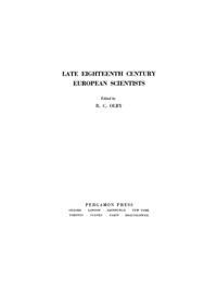 Late Eighteenth Century European Scientists