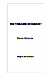 On &quote;Blade Runner&quote;