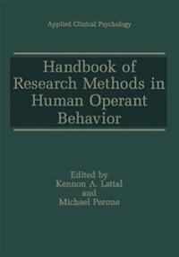 Handbook of Research Methods in Human Operant Behavior