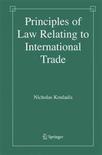 Kirjan kansi "Principles of Law Relating to International Trade"