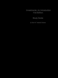 Investments, An Introduction